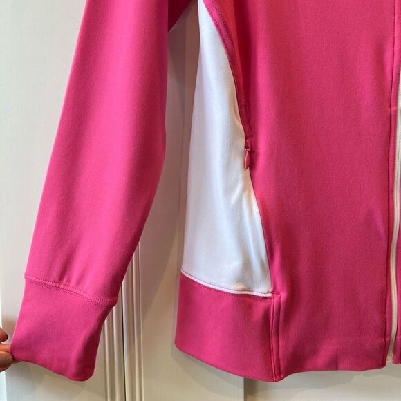 FootJoy HotĀ Pink White FullāZip Mid Layer Jacket Panel Pockets SizeāS - Picture 5 of 13